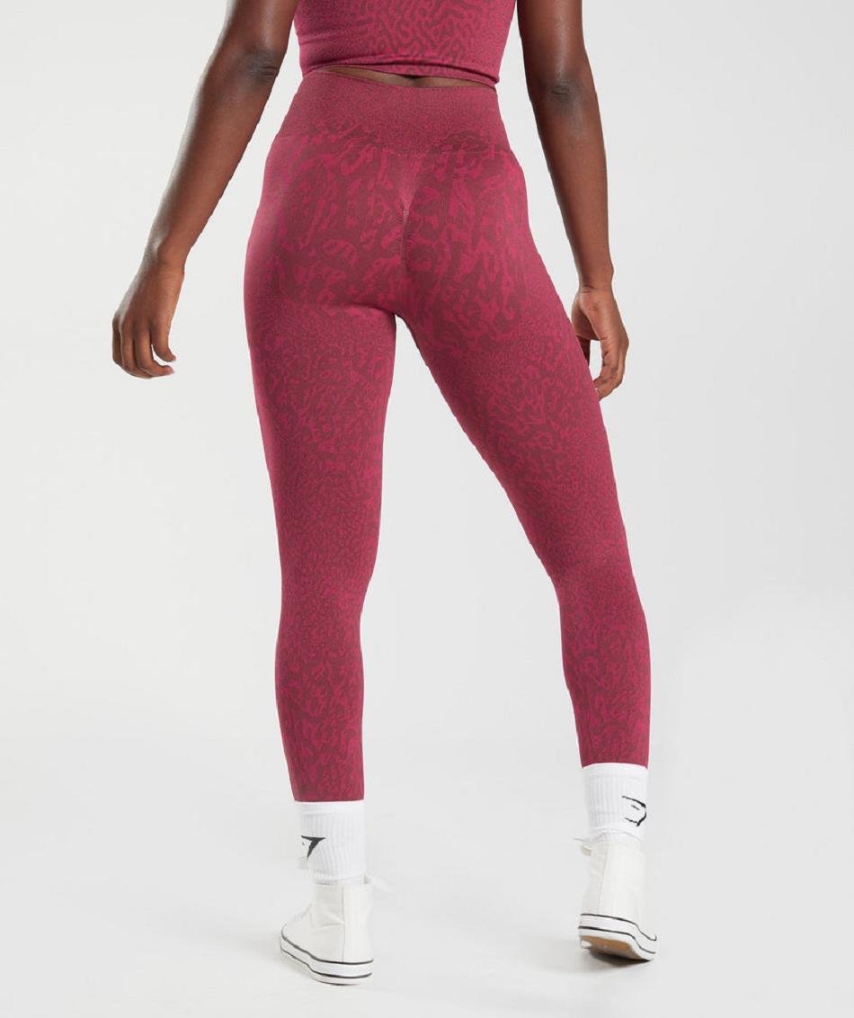 Legginsy Damskie Gymshark Adapt Animal Seamless Różowe Brązowe | PL 2277OKI